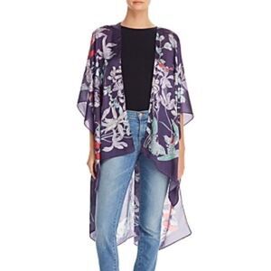 Echo Womens Wildflower Ruana. Blue Multi Os